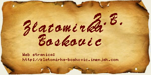 Zlatomirka Bošković vizit kartica